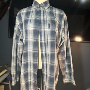 Men’s Columbia Size Medium Button Down 100 Cotton Checked Outdoor  Hiking